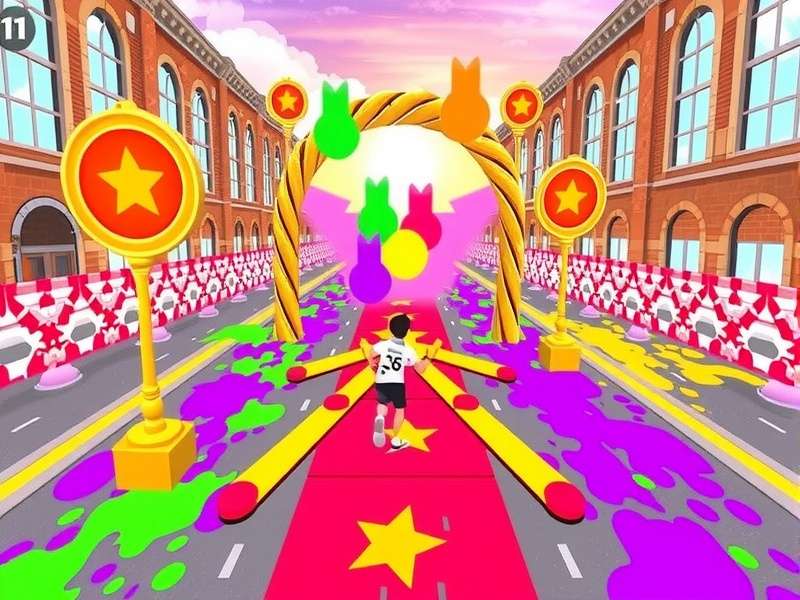 Festive Color Run Game Screenshot